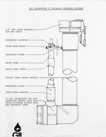 Slimline Hydrant drawing