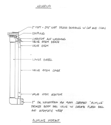 Slimline hydrant drawing
